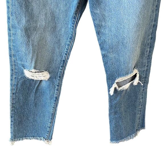 Levi's Women's Wedgie Straight Distressed Frayed Raw Hem Button Fly Jeans - Picture 5 of 10